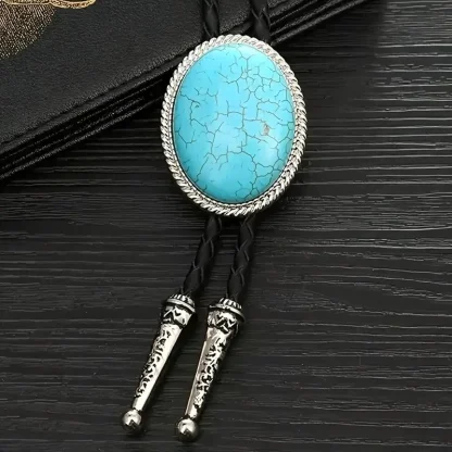 Round Pendant Bolo Tie For Dad