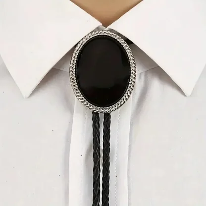 Round Pendant Bolo Tie For Dad - Image 3
