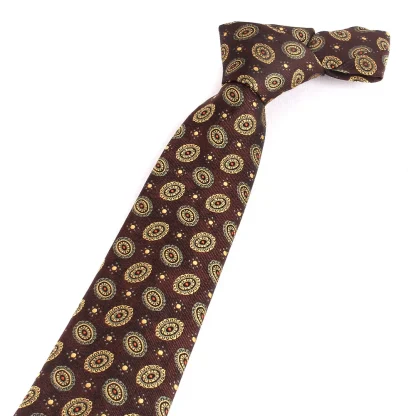 Neutral Color Printed Tie For Dad - Image 3