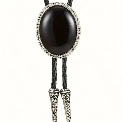 Round Pendant Bolo Tie For Dad - Image 4
