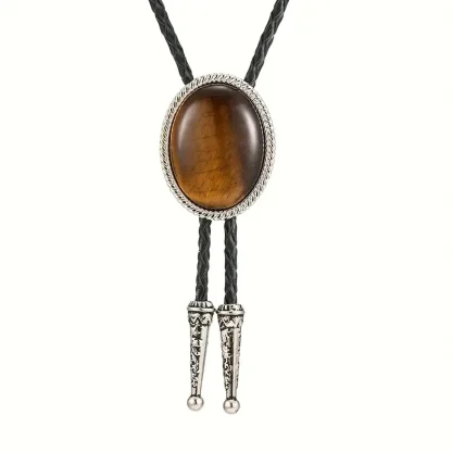 Round Pendant Bolo Tie For Dad - Image 5