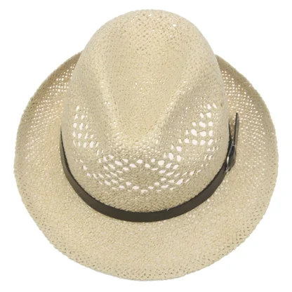 Simple Hollow Straw Hat For Dad - Image 4