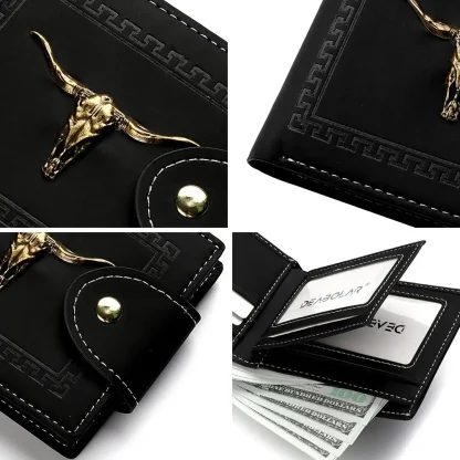 Bull Skull Decor Wallet For Dad - Image 7