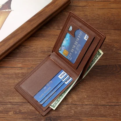 Slim Solid Bi-fold Wallet For Dad - Image 4