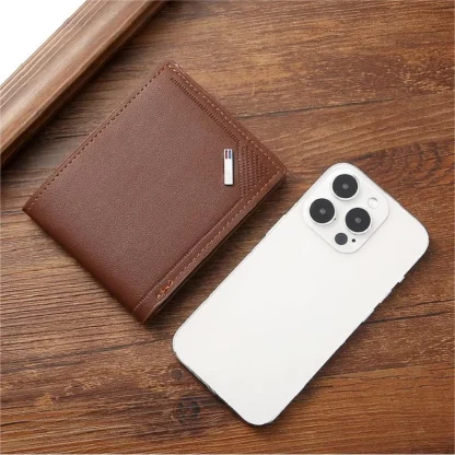 Slim Solid Bi-fold Wallet For Dad - Image 5