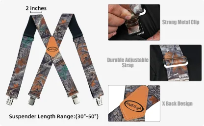 Printed Cross Back Suspender For Dad - Image 7