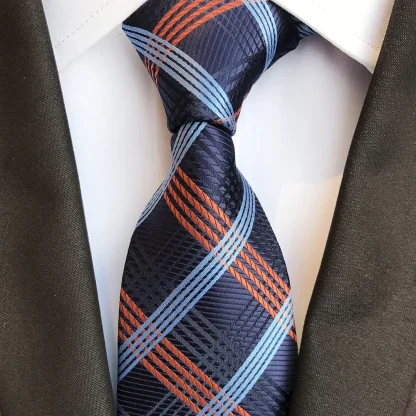 Plaid Pattern Formal Tie For Dad