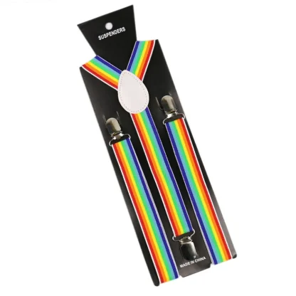 Rainbow Striped Suspender For Dad - Image 8