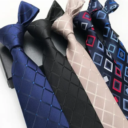 Plaid Pattern Formal Tie For Dad - Image 5