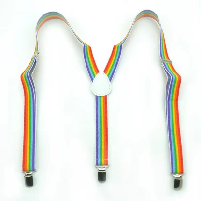 Rainbow Striped Suspender For Dad - Image 2