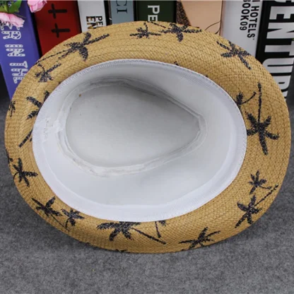 Printed Trilby Straw Hat For Dad - Image 3