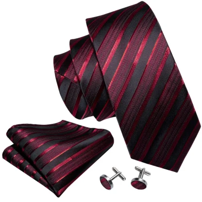 Shiny Striped Necktie For Dad - Image 6