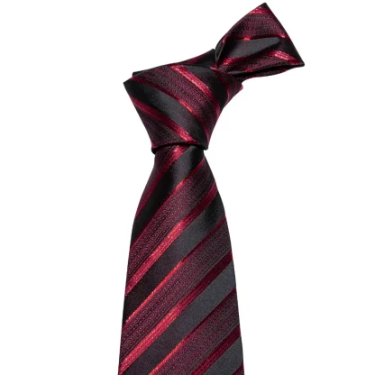 Shiny Striped Necktie For Dad - Image 2