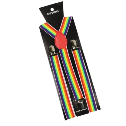 Rainbow Striped Suspender For Dad - Image 7