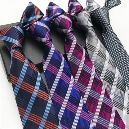 Plaid Pattern Formal Tie For Dad - Image 6