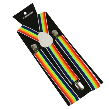 Rainbow Striped Suspender For Dad - Image 9