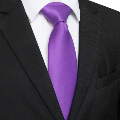 Classic Solid Color Necktie For Dad - Image 4