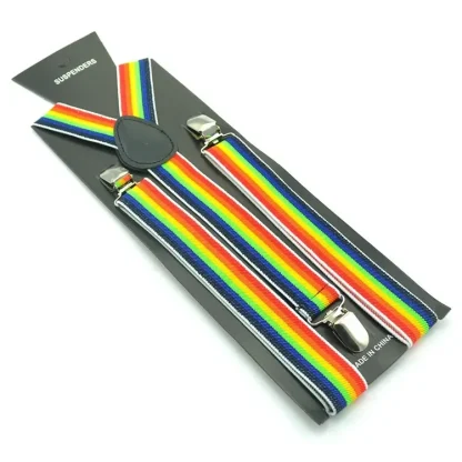 Rainbow Striped Suspender For Dad - Image 4