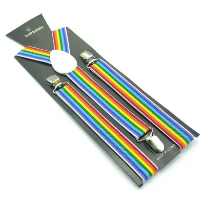 Rainbow Striped Suspender For Dad - Image 5