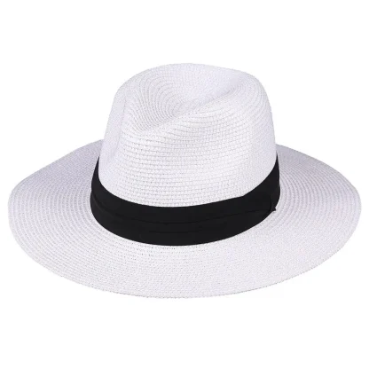Black Band Straw Hat For Dad - Image 2