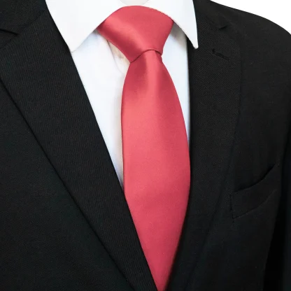 Classic Solid Color Necktie For Dad - Image 9