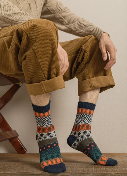 Warm Printed Socks For Dad - Image 2