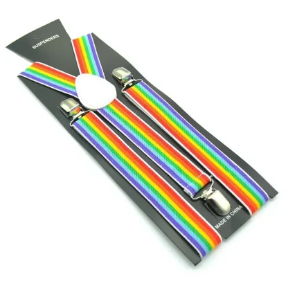 Rainbow Striped Suspender For Dad - Image 3