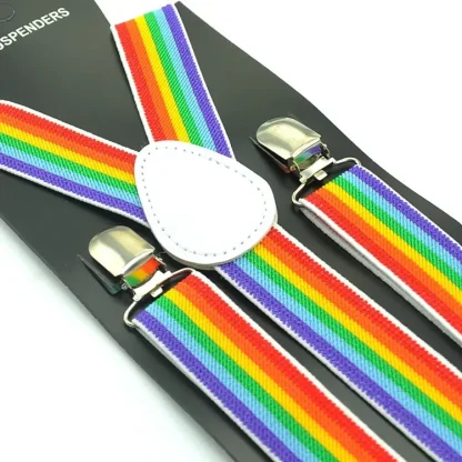 Rainbow Striped Suspender For Dad - Image 6