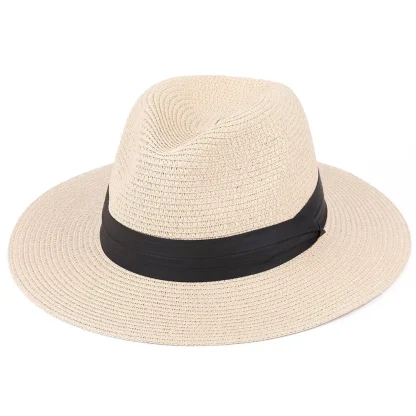 Black Band Straw Hat For Dad