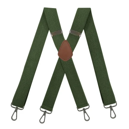 Solid Adjustable Suspender For Dad