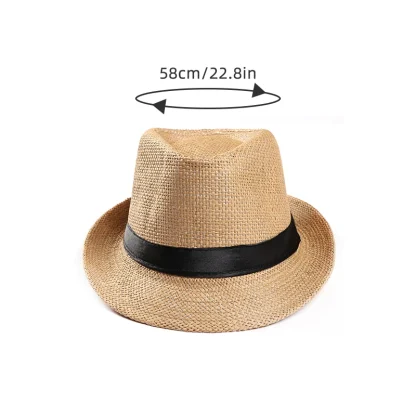 Solid Color Straw Hat For Dad - Image 7