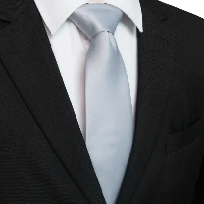 Classic Solid Color Necktie For Dad - Image 3
