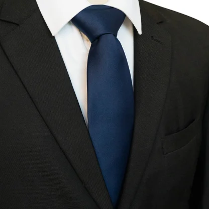 Classic Solid Color Necktie For Dad - Image 11