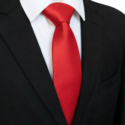 Classic Solid Color Necktie For Dad - Image 8