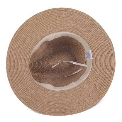 Black Band Straw Hat For Dad - Image 4
