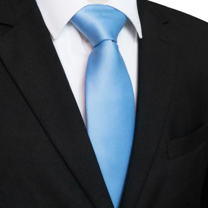 Classic Solid Color Necktie For Dad - Image 2