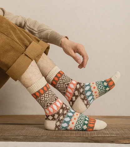Warm Printed Socks For Dad - Image 9