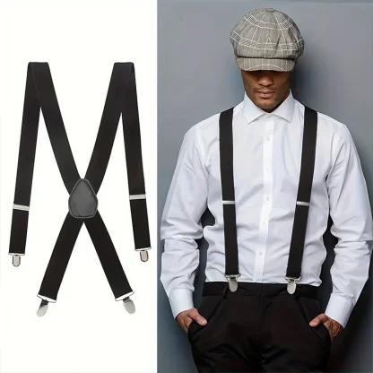 Casual Plain Color Suspender For Dad - Image 5