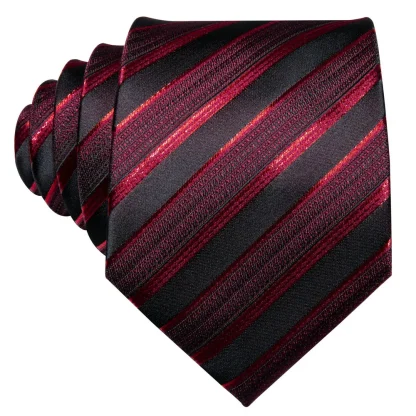 Shiny Striped Necktie For Dad - Image 4