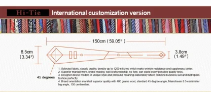 Printed Striped Shiny Tie For Dad - Image 6